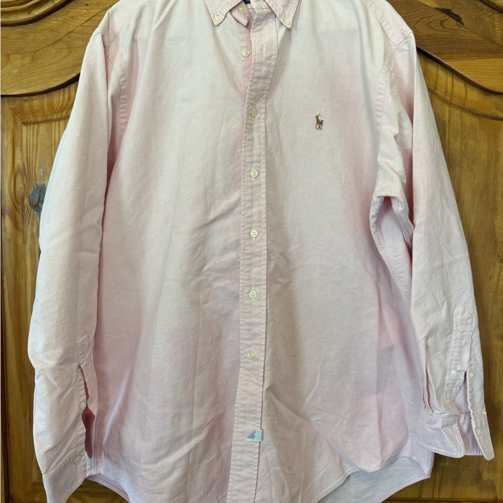 Polo by Ralph Lauren Men's Light Pink Button Down Shirt